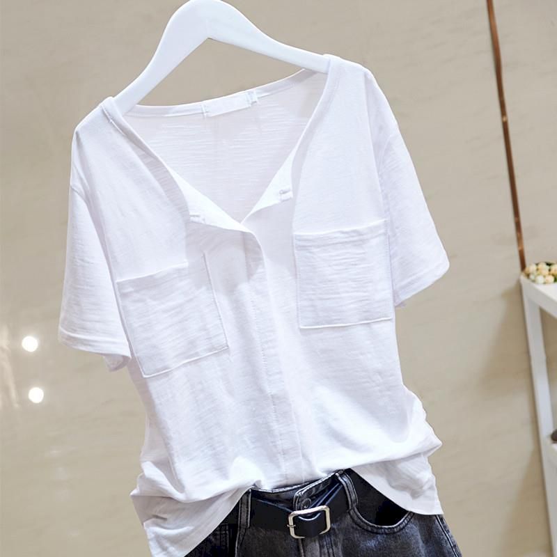 Women'S Fashion Trends 2026 Spring Summer - T-shirt en coton slub tendance été