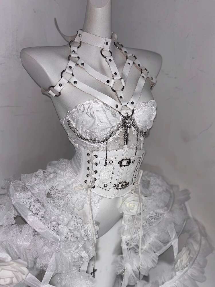 Corset Top Boned - Costume Lolita en os de fleur,