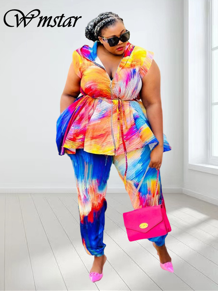 Tie Dye Two Piece - Wmstar-Ensemble deux pièces pour femmes, sweats