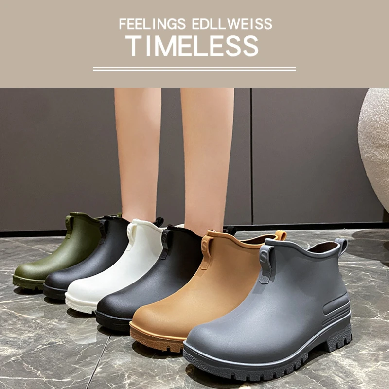 Women'S Fashion Rain Boots - Couple mode bottes de pluie en
