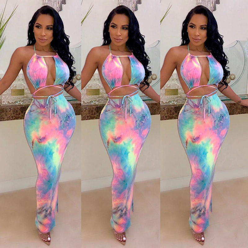 Tie Dye Two Piece - Ensemble deux pièces sexy Dye pour