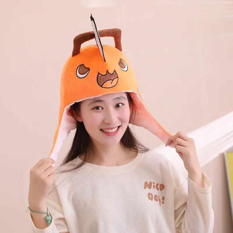 Women'S Fashion Hats - Anime tronçonneuse homme Pochita Cosplay peluche