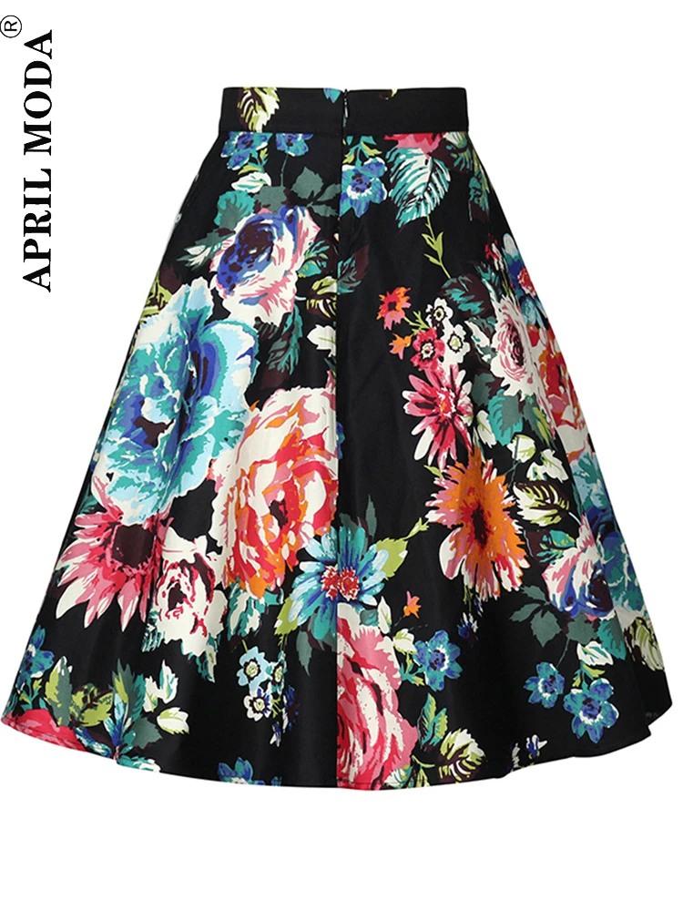 Jupe trapèze décontractée à im - Women'S Fashion In The 50S avis et prix