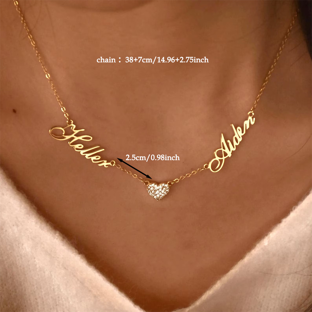 Collier personnalisé à deux no - Women Fashion Names avis et prix
