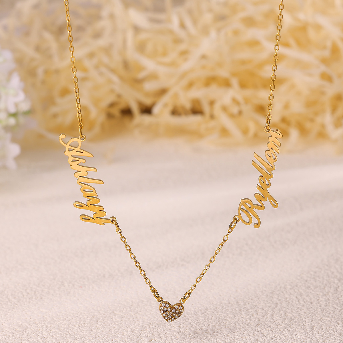 Collier personnalisé à deux no - Women Fashion Names avis et prix