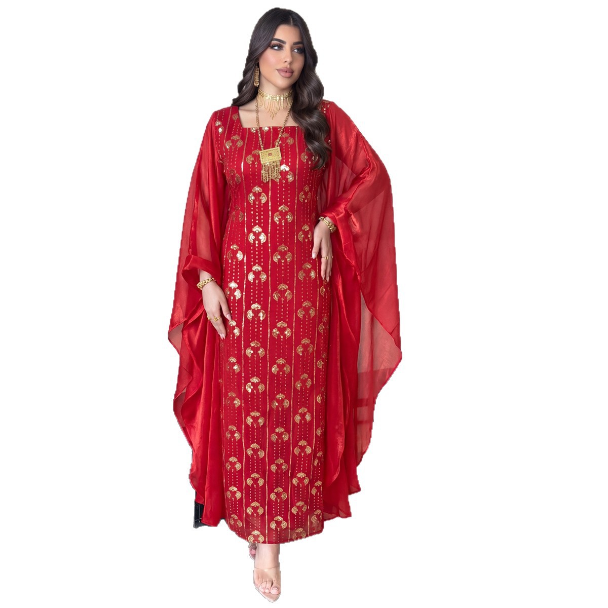 Robe longue caftan brodée de s - Turkey Women Fashion avis et prix