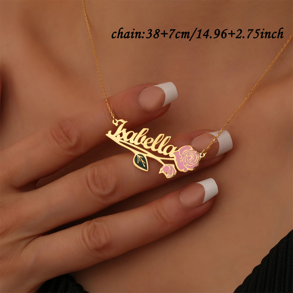 Collier personnalisé avec fleu - Women Fashion Names avis et prix