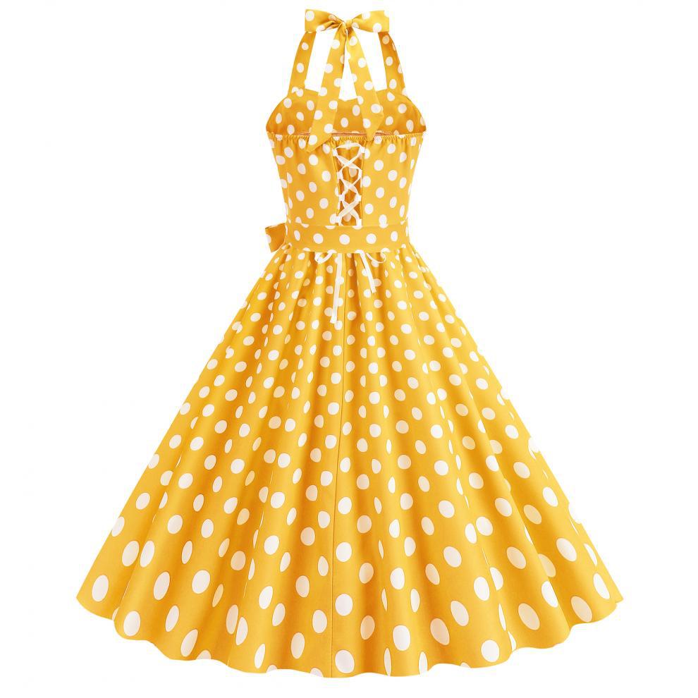 Robe de soirée swing sexy jaun - Women'S Fashion In The 50S avis et prix