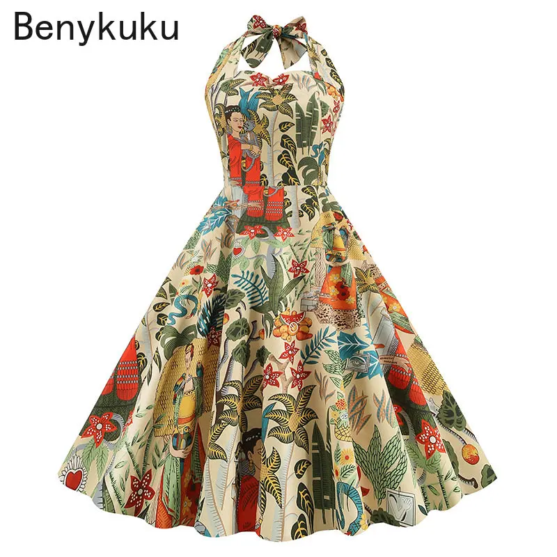 Robe rétro à col licou pour fe - Women'S Fashion In The 50S avis et prix