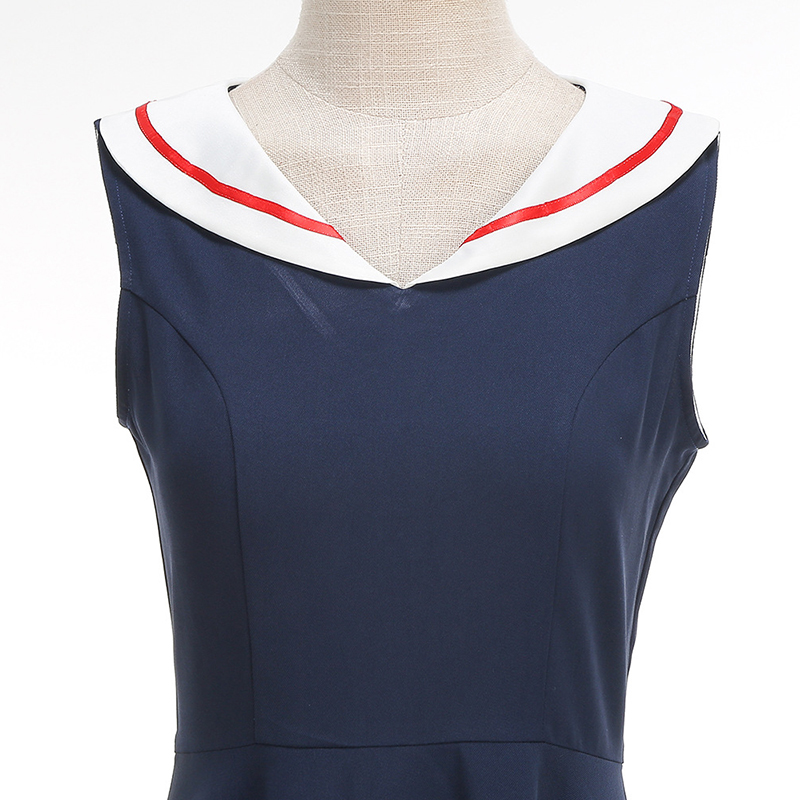 Robe rétro style marine, nouve - Women'S Fashion In The 50S avis et prix