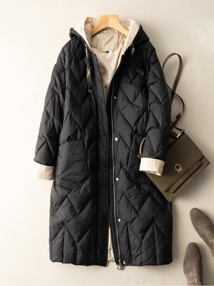 SEDUTMO-Doudoune Longue en Duv - Women'S Fashion Quilted Jacket avis et prix