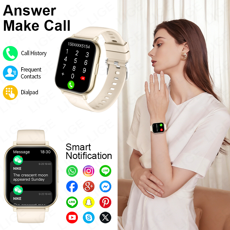 LIGE – montre connectée HD pou - Turkey Women Fashion avis et prix