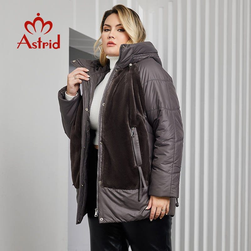 Astrid-Parka à capuche en faus - Women'S Fashion Quilted Jacket avis et prix