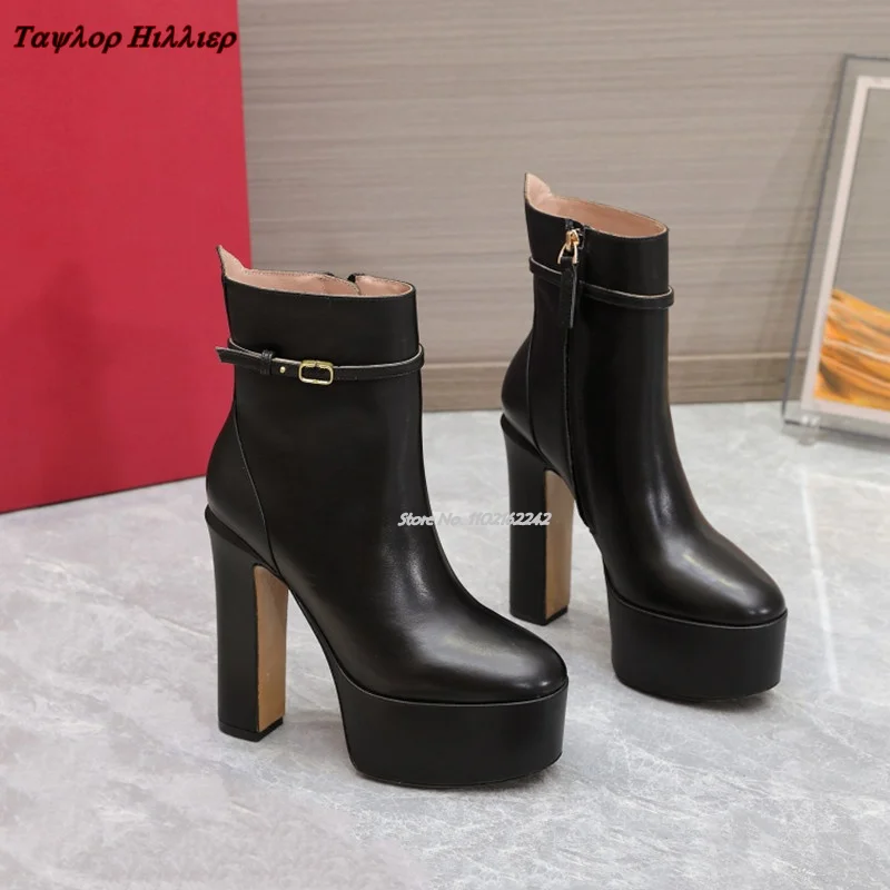 Bottines de luxe en cuir à pla - Women'S Fashion Rain Boots avis et prix