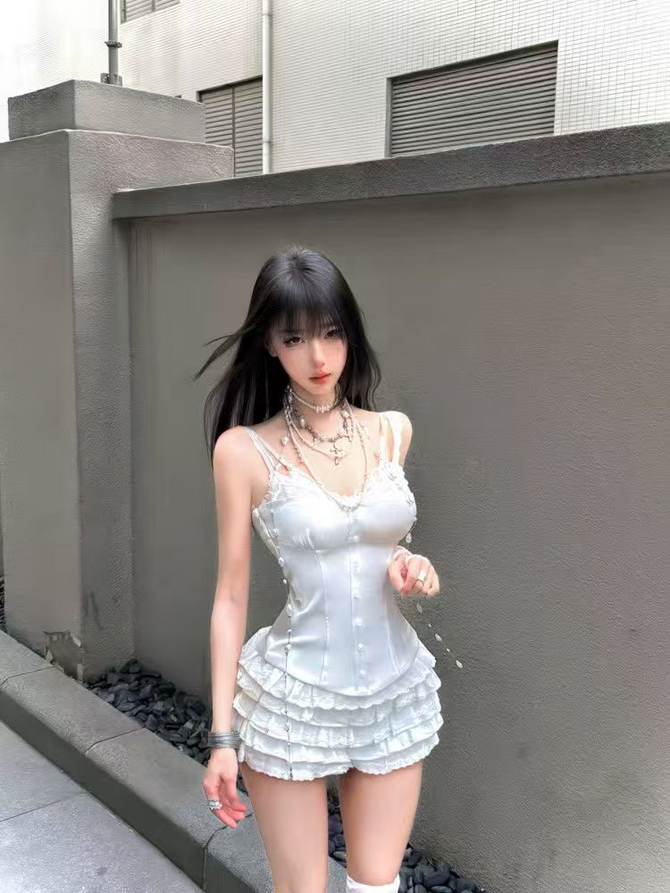 Ensemble 2 pièces Coquette en  - V Neck Cami Top avis et prix