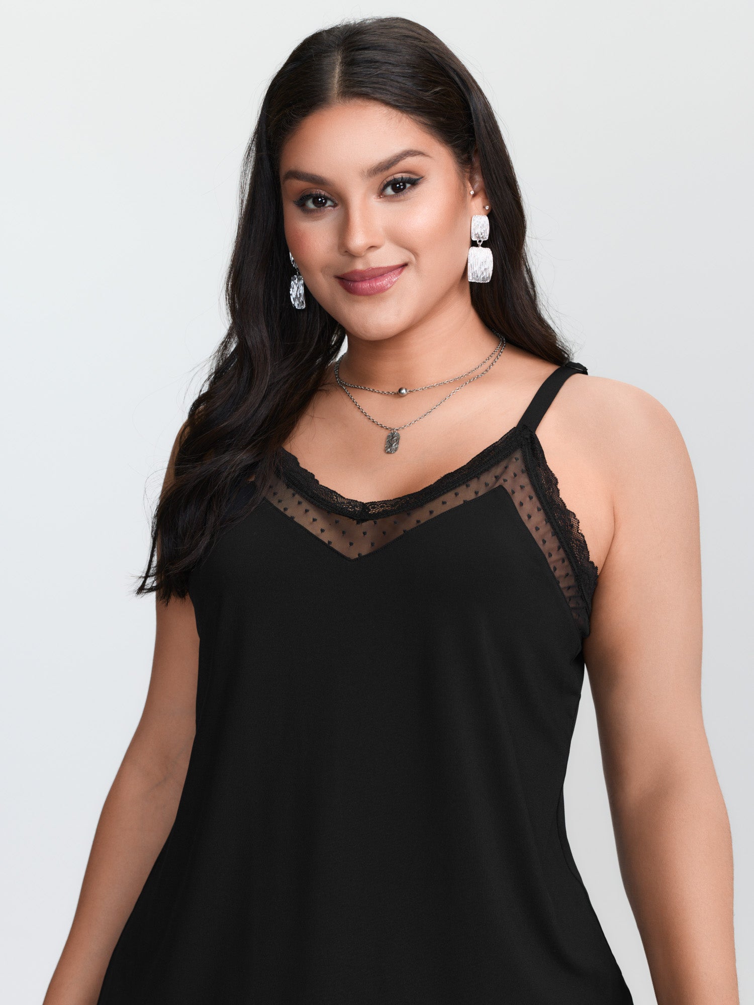 Débardeur en maille noire gran - V Neck Cami Top avis et prix