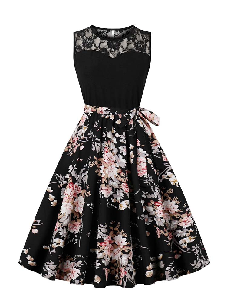 Robe mi-longue plissée taille  - Women'S Fashion In The 50S avis et prix