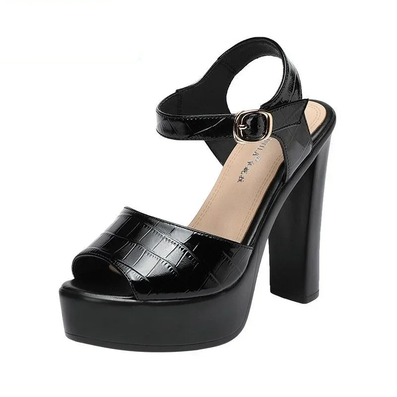 Sandales en cuir véritable à l - Women Fashion Korean avis et prix