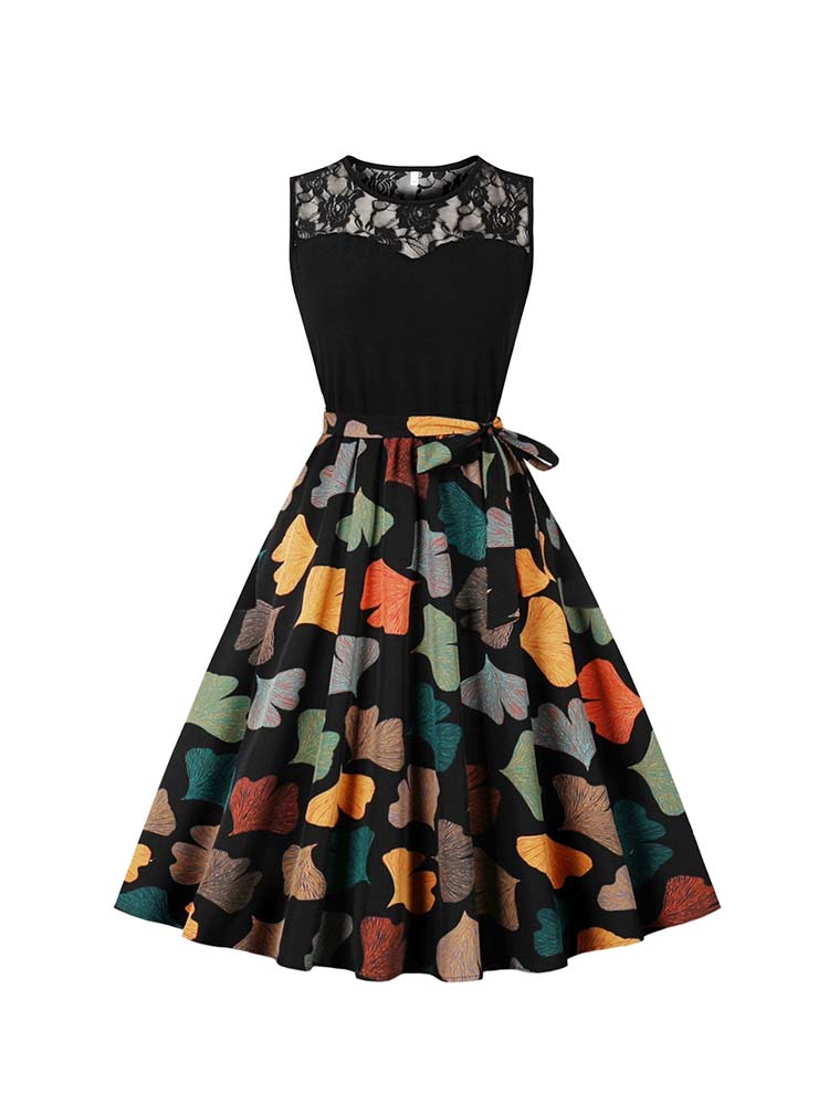 Robe mi-longue vintage en dent - Women'S Fashion In The 50S avis et prix