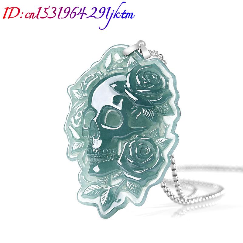 Collier Pendentif Crâne en Jad - Women Fashion Designers avis et prix